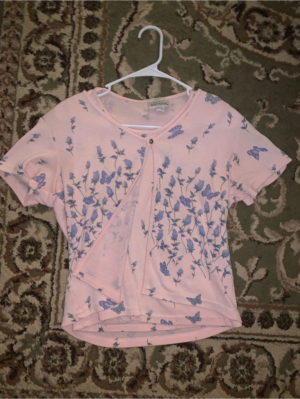 “Basic Editions” cotton blend blouse set